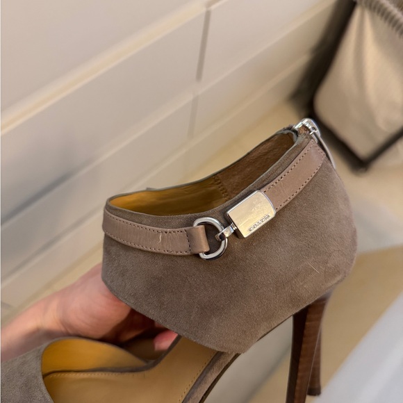 Coach Brown Sandals with Ankle Strap and Suede Finish - Picture 9 of 14